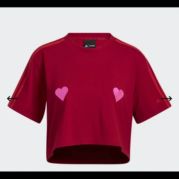 adidas IVY PARK Collection- GRAPHIC CROP TEE - Picture 1 of 10